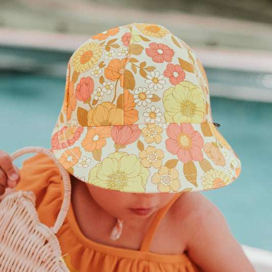 Legionnaire Flap Beach Hat - Floral Tallulah