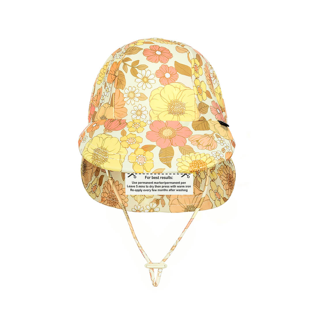 Legionnaire Flap Beach Hat - Floral Tallulah