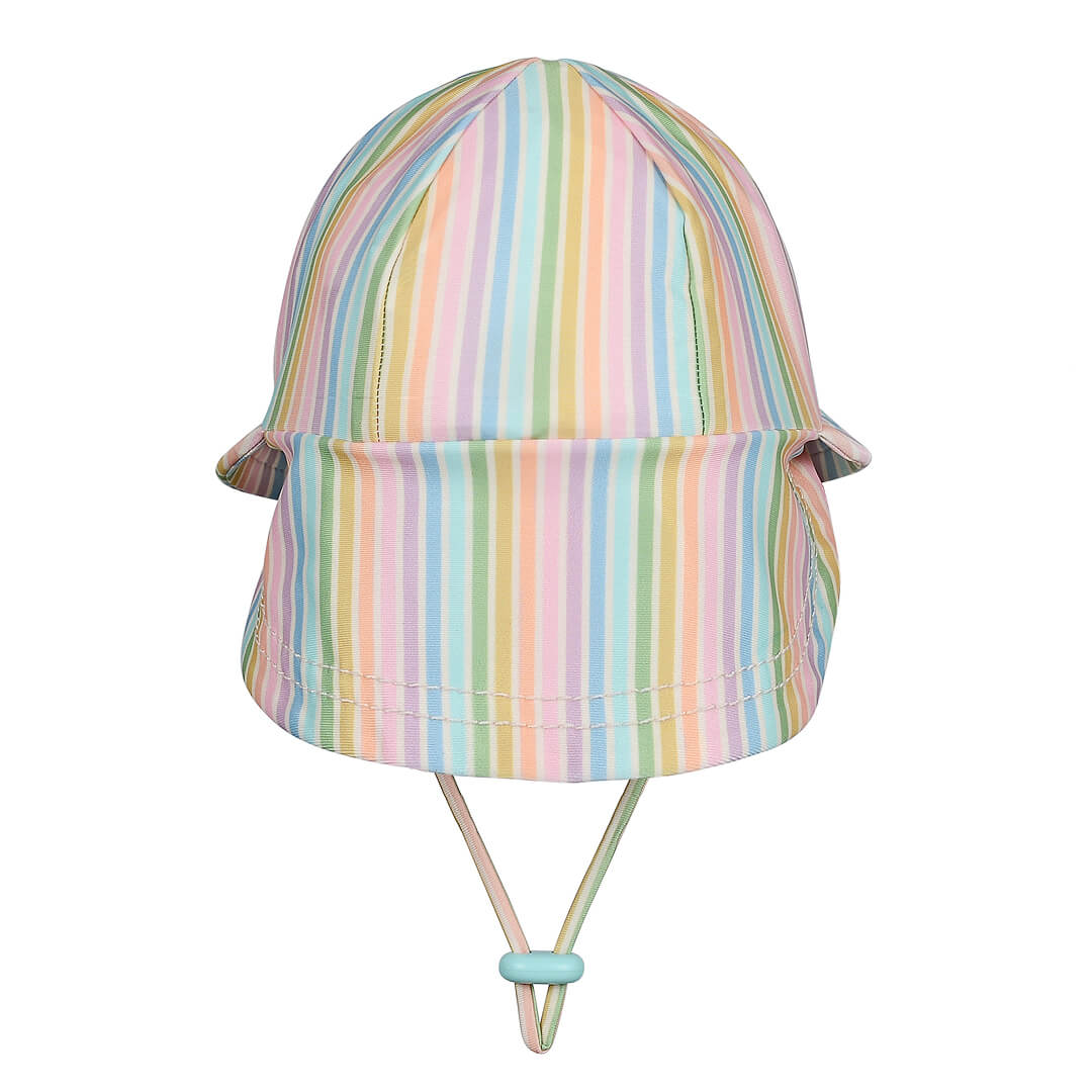 Kids Swim Legionnaire Beach Hat - Rainbow Stripe