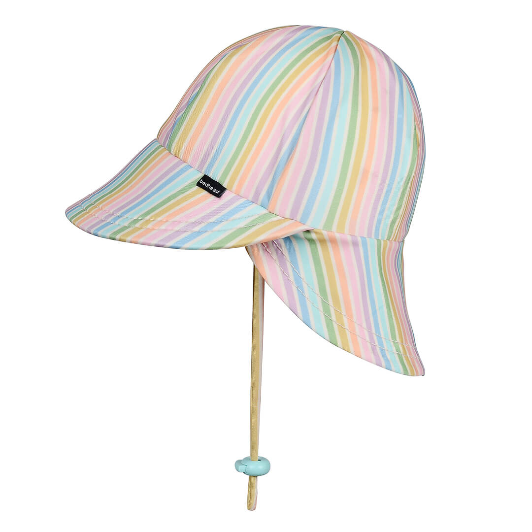 Kids Swim Legionnaire Beach Hat - Rainbow Stripe