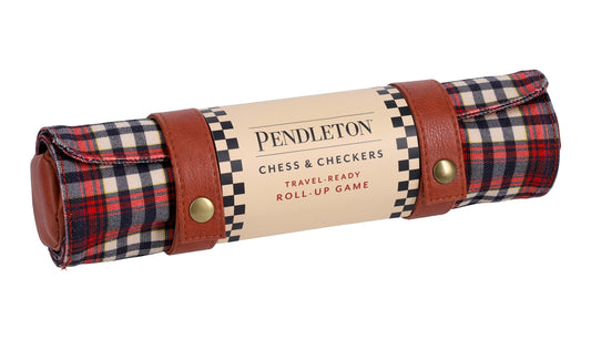 Pendleton Red Black Check Pattern Chess & Checkers
