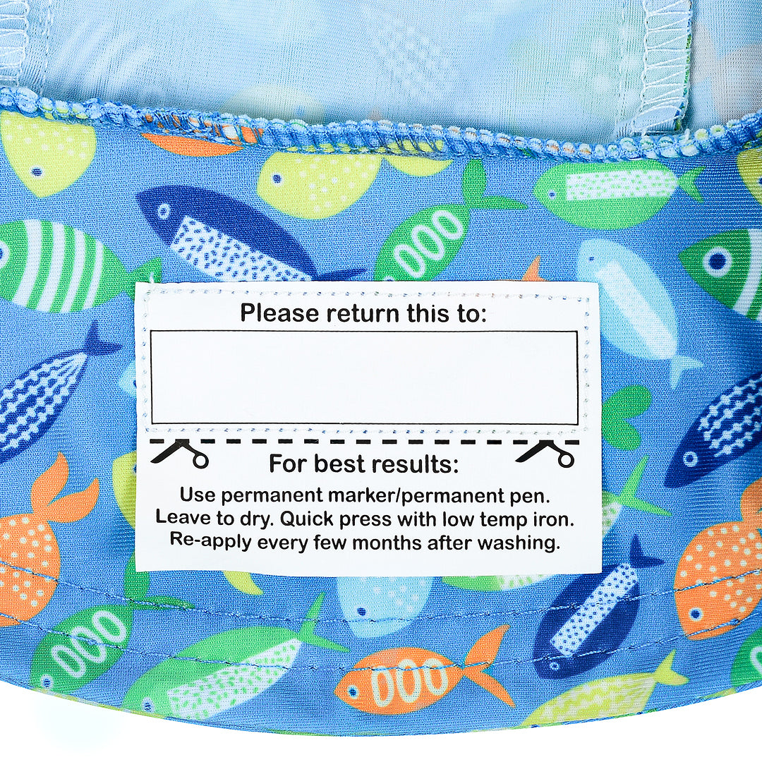 Kids Swim Legionnaire Flap Beach Hat - Pisces