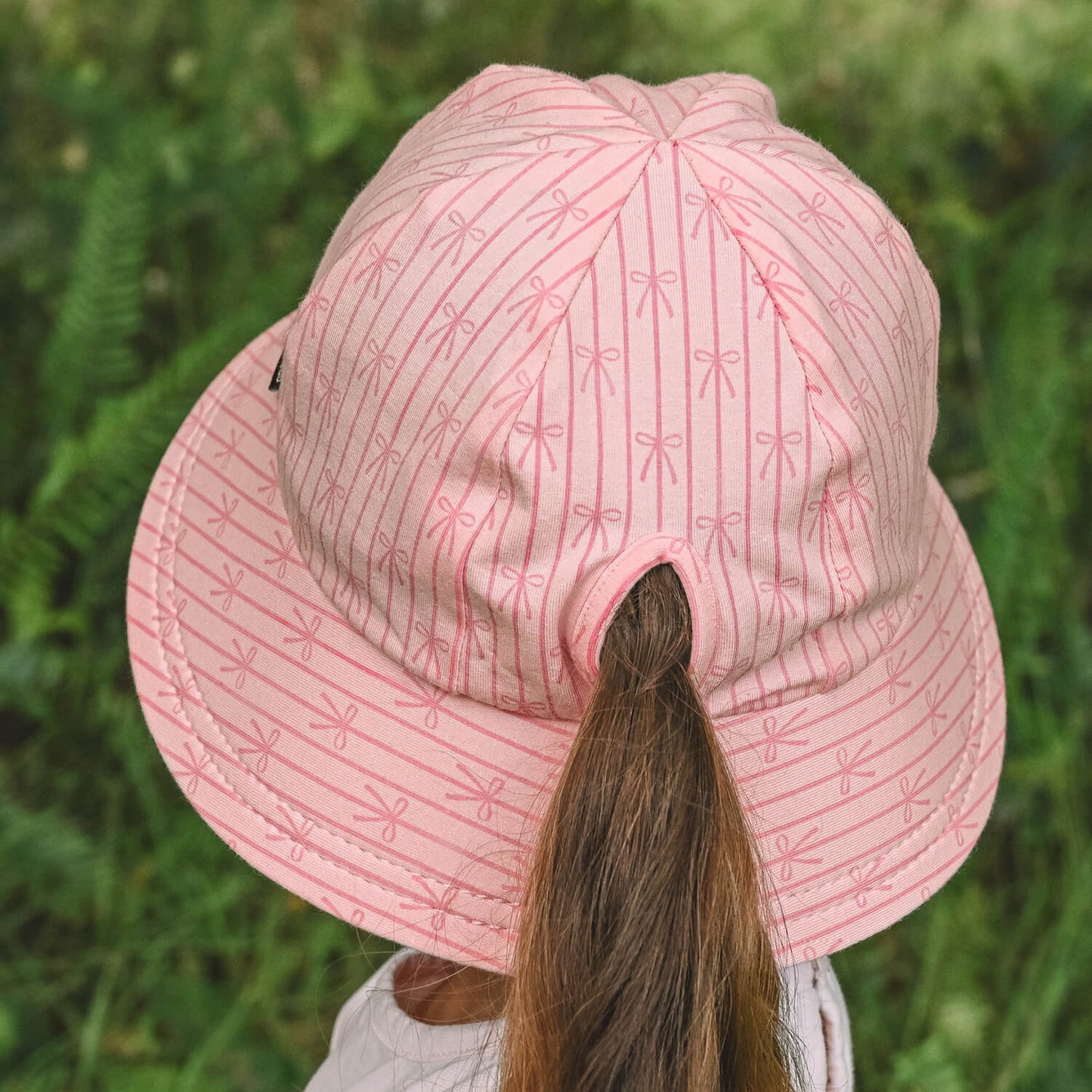 Ponytail Bucket Sun Hat - Ballerina