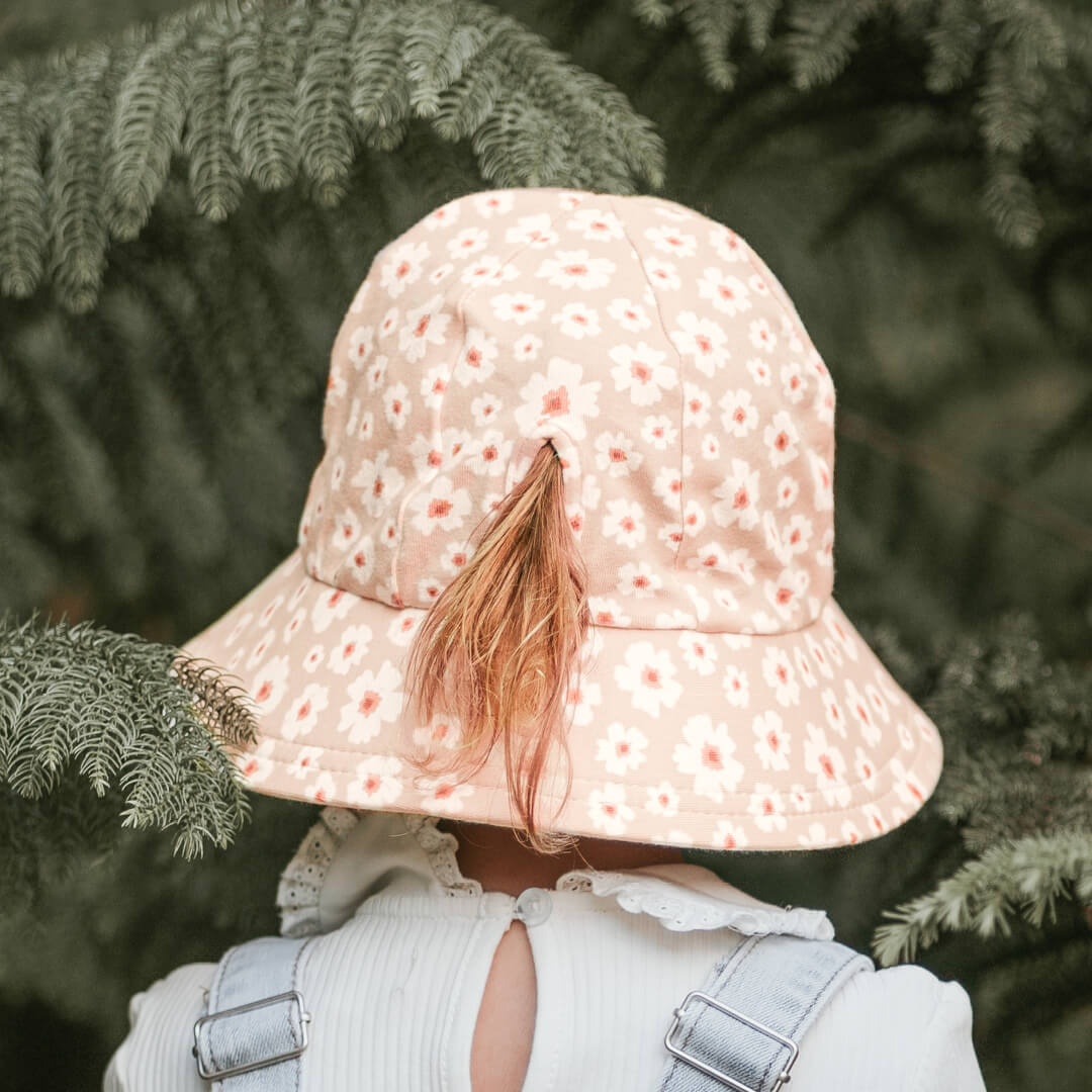 Evie Kids Ponytail Bucket Sun Hat