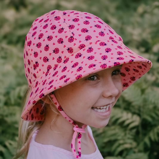Ponytail Bucket Sun Hat - Ladybug