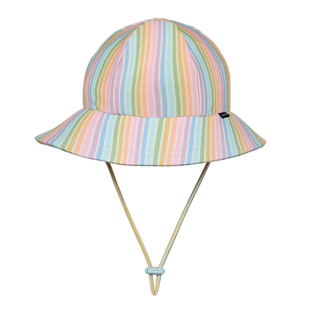 Ponytail Swim Bucket Beach Hat - Rainbow