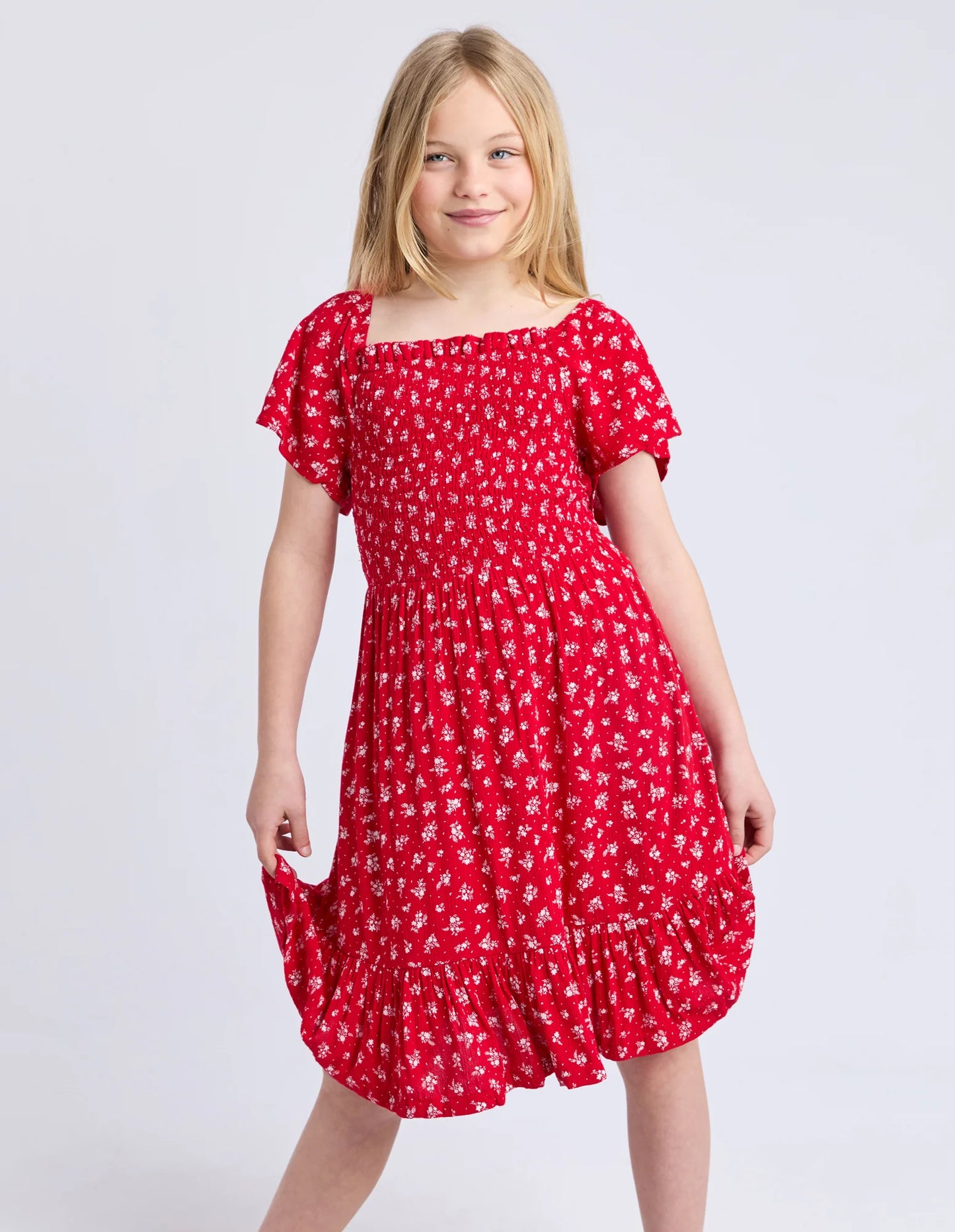 Poppy Dress - Red (8-14)
