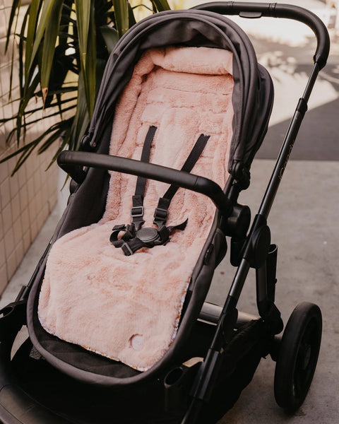 Cozy Fleece Pram Liner - Peach Paisley