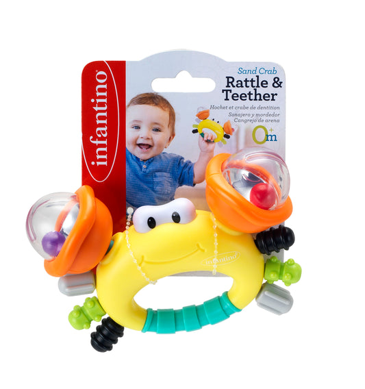 Rattle and Teether Sand Crab