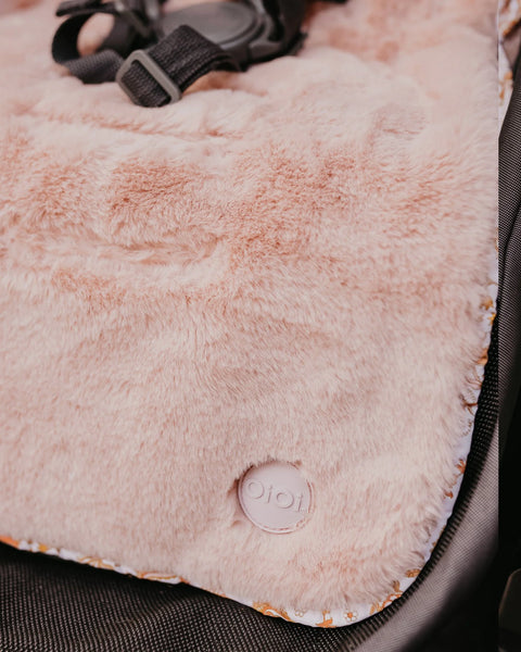 Cozy Fleece Pram Liner - Peach Paisley