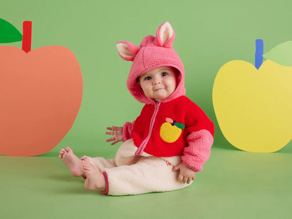 A Is For Apple Baby Sherpa Roosuit