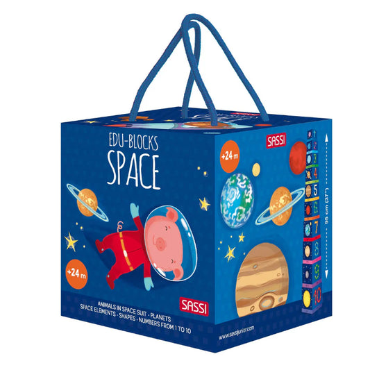 Space Stacking Blocks & Book Set, 10 piece
