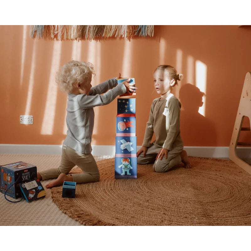 Space Stacking Blocks & Book Set, 10 piece