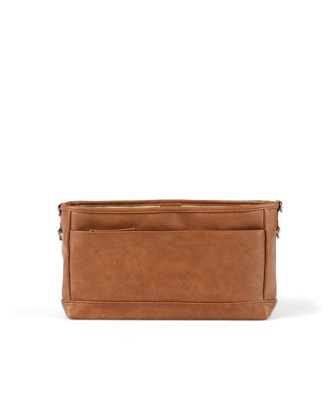 Faux Leather Stroller Organiser/Pram Caddy - Tan