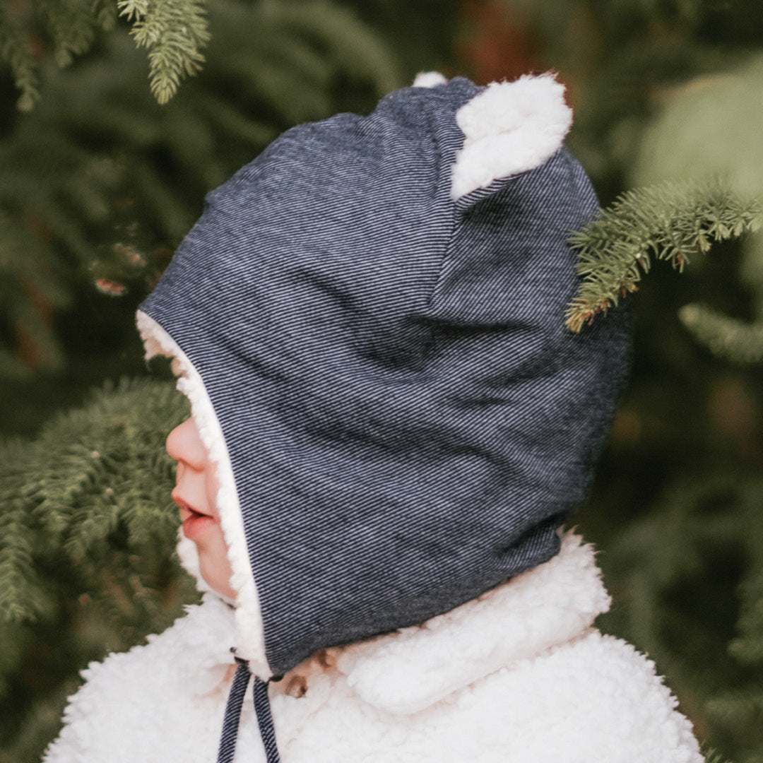 Fleecy Winter Beanie - Denim