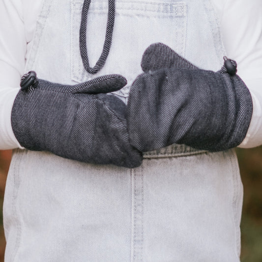 Fleecy Baby Mitten - Denim