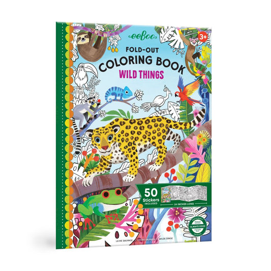 Fold Out Colouring Book – Wild Things