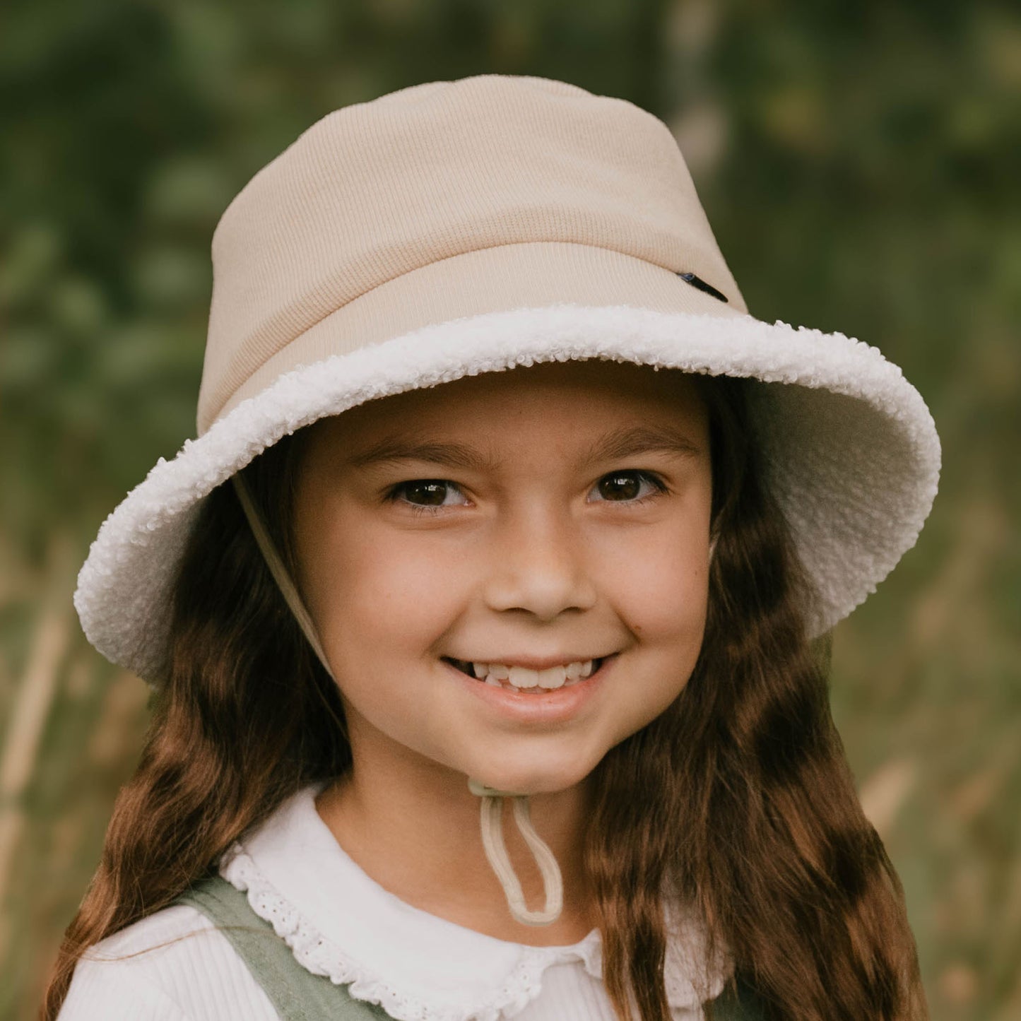 Rib Fleece Lined Bucket Sun Hat - Oatmeal