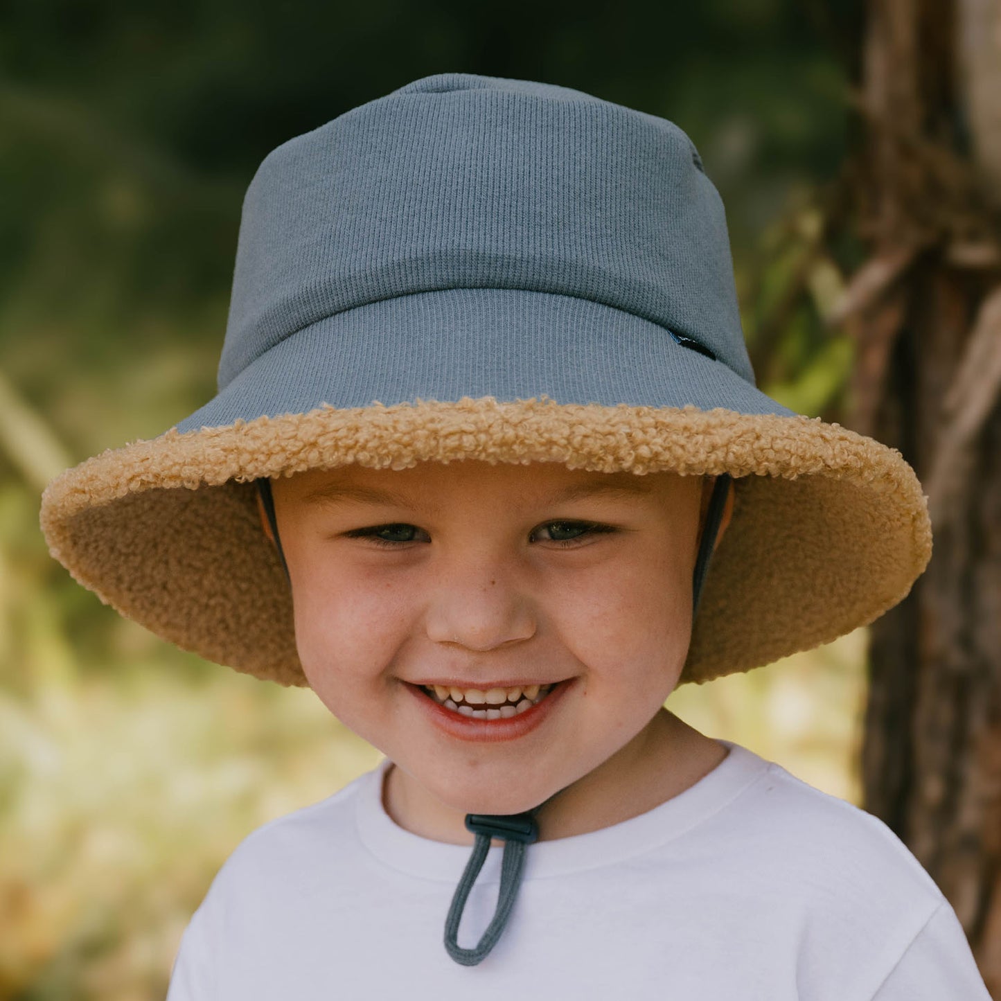 Rib Fleece Lined Bucket Sun Hat - Shadow