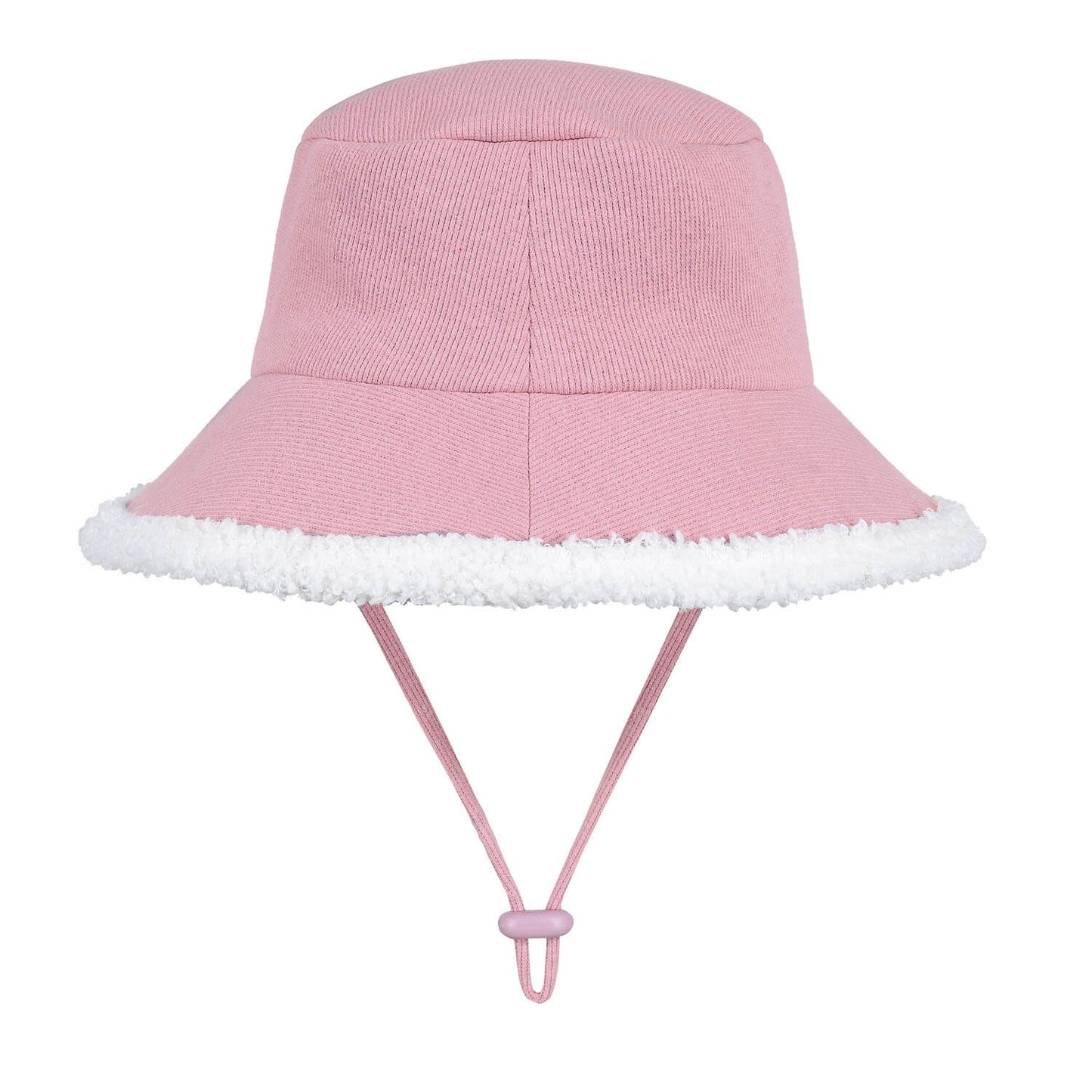 Rib Fleece Lined Bucket Sun Hat - Rosewood