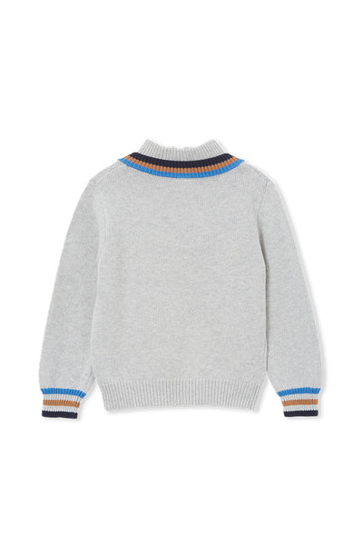 Funnel Tipping Knit Sweater