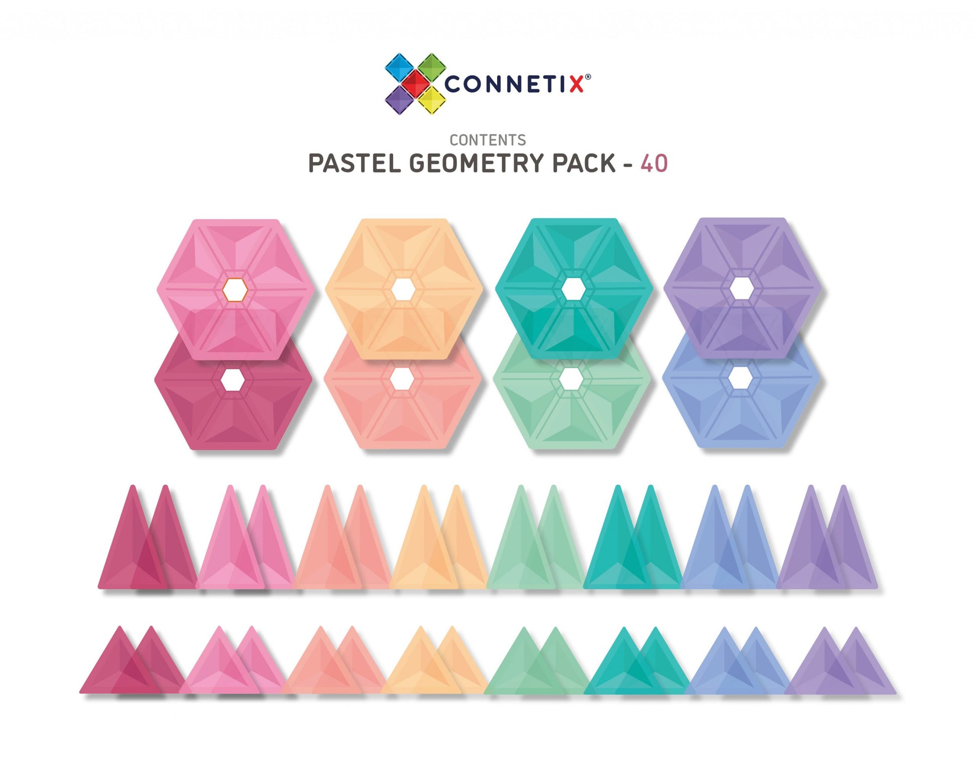 40 Piece Pastel Geometry Pack - Sugar & Spice - The Baby Shop