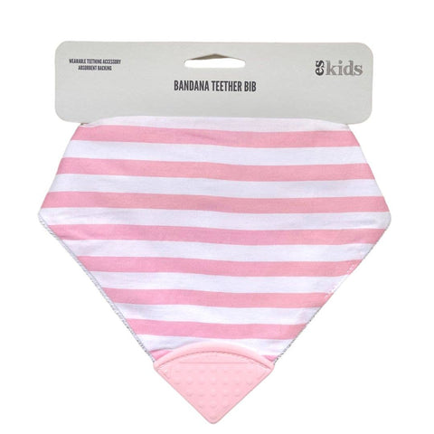 Bandana Teether Bib - Pink Pink