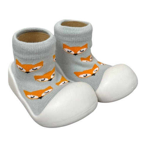 Rubber Soled Socks - Fox: 6-12mth