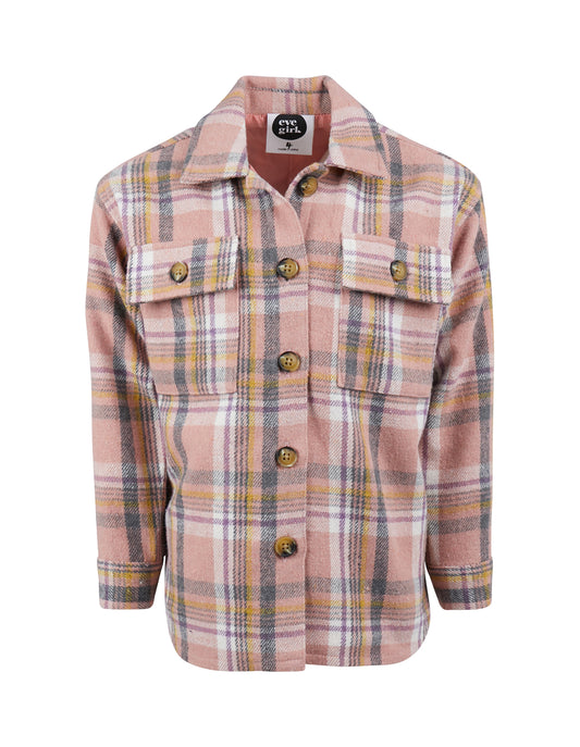 Addison Shacket in Check