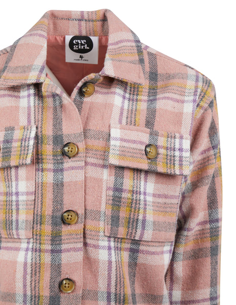 Addison Shacket in Check