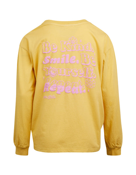 Repeat Long Sleeve Tee in Yellow
