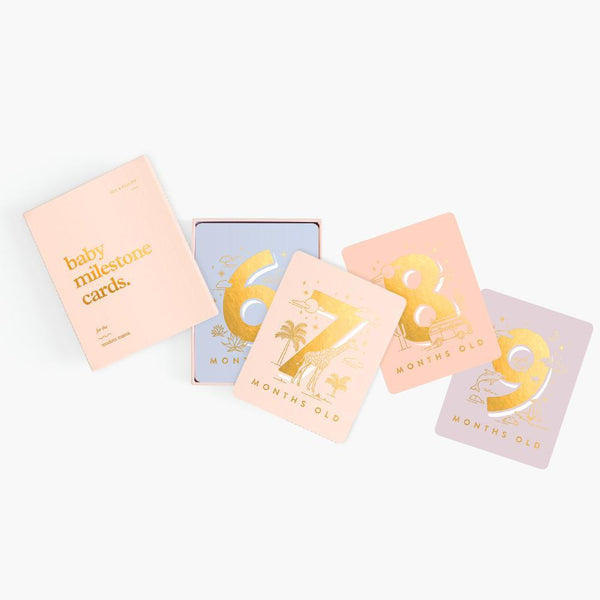Baby Milestone Cards in Cream