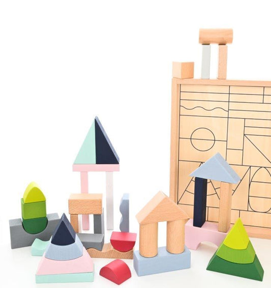 EverEarth Stylish Building Blocks - 37 Pieces