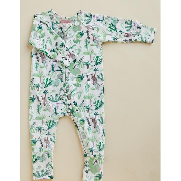 Fern Gully Long Sleeve Zip Suit - Lucky Last! (Size 6-12m)