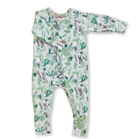 Fern Gully Long Sleeve Zip Suit - Lucky Last! (Size 6-12m)