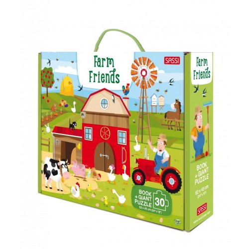 Farm Friends Giant Puzzle & Book Set - 30 Pcs