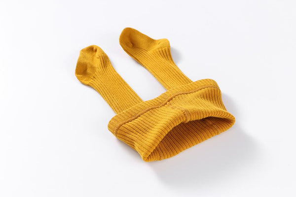 Classic Cotton Ribbed Tights - Assorted Colours