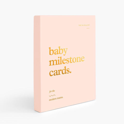 Baby Milestone Cards in Cream