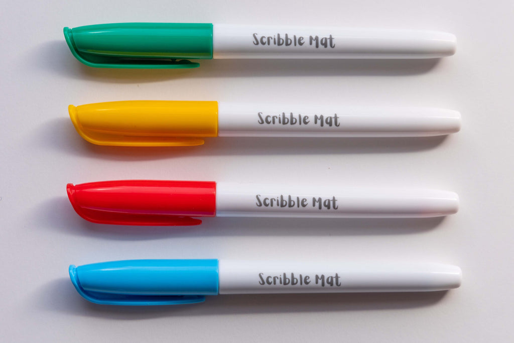 Scribble Mat: Pens Four Pack