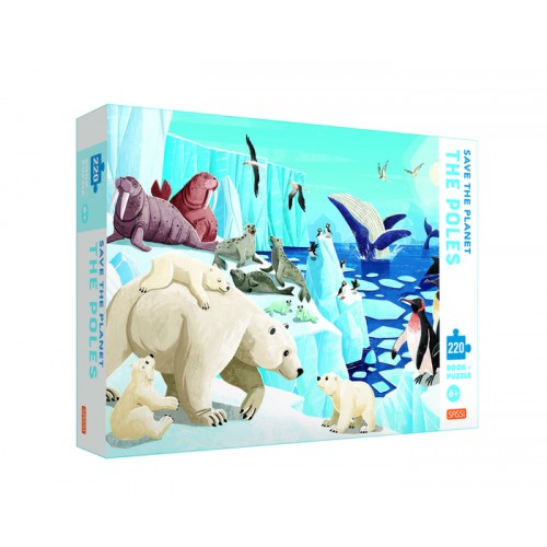Save the Planet: The Poles Puzzle & Book Set