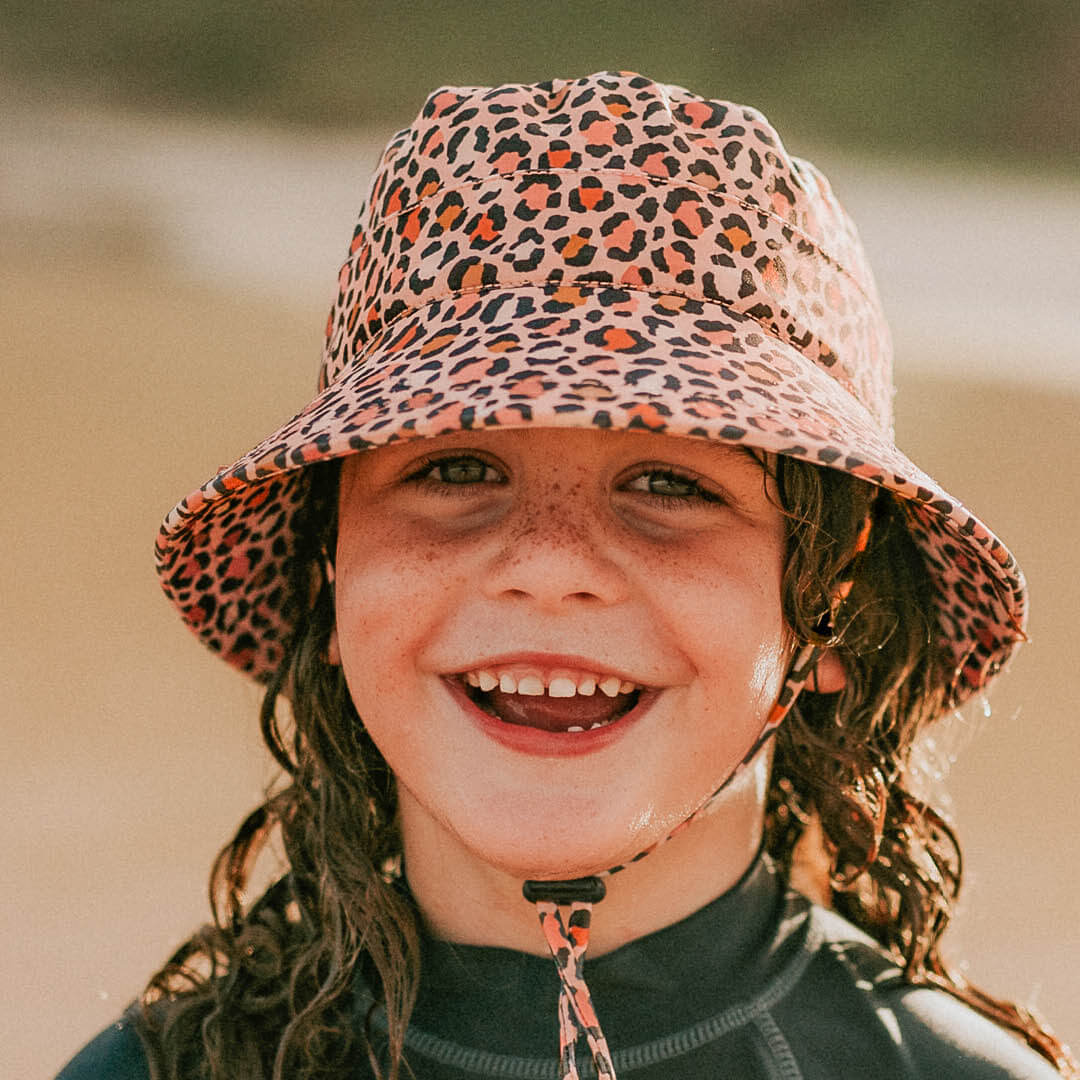 Leopard Kids Classic Swim Bucket Beach Hat