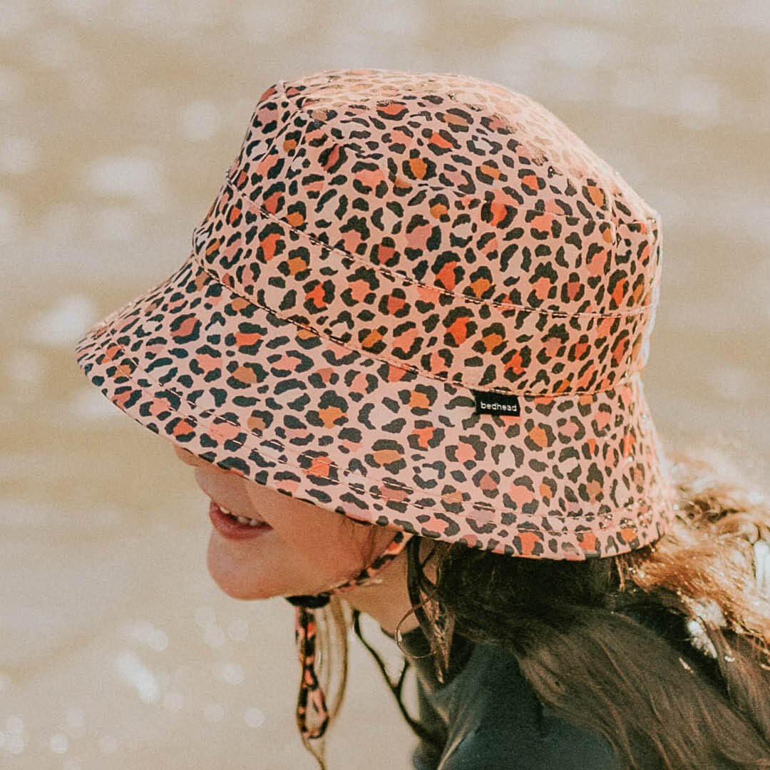 Leopard Kids Classic Swim Bucket Beach Hat