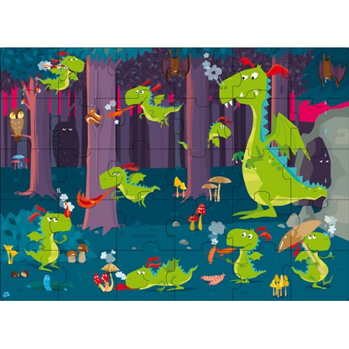 Dragon In The Forest Giant Puzzle