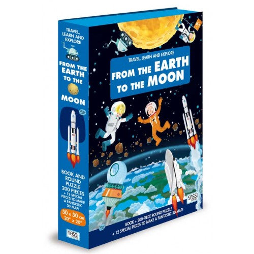 From the Earth to the Moon - Book and 3D Puzzle Set - 200 pcs