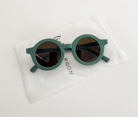 Forest Green Retro Sunglasses