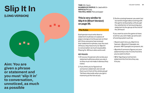 Game On: Ice breakers, memory games, wordplay and everything in between.
