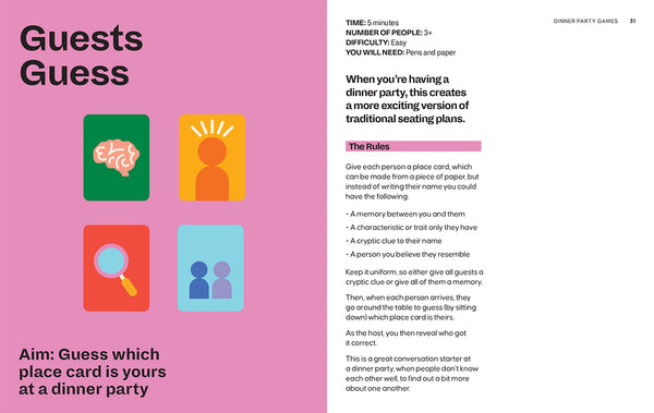 Game On: Ice breakers, memory games, wordplay and everything in between.