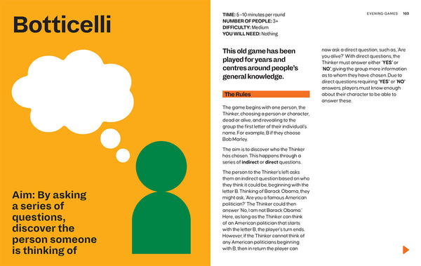 Game On: Ice breakers, memory games, wordplay and everything in between.