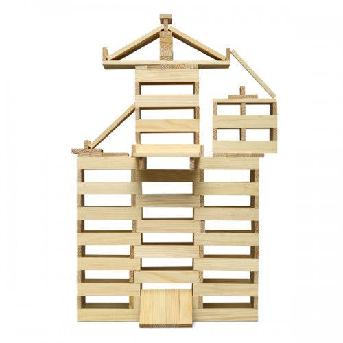 Micki Wooden Natural Building Planks 200 Pcs