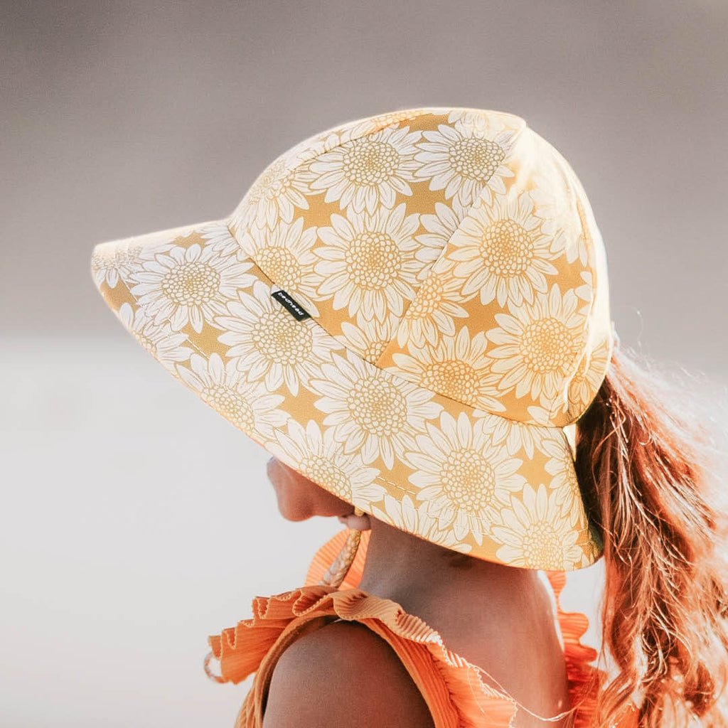 Ponytail Swim Bucket Beach Hat - Sunflower – Sugar & Spice - The